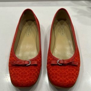 Coach Coral (kinda dark orange) Flats